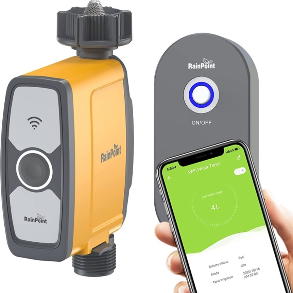 1686) RAINPOINT Sprinkler Timer with Wi-Fi Hub, Smart Water Timer Programmable